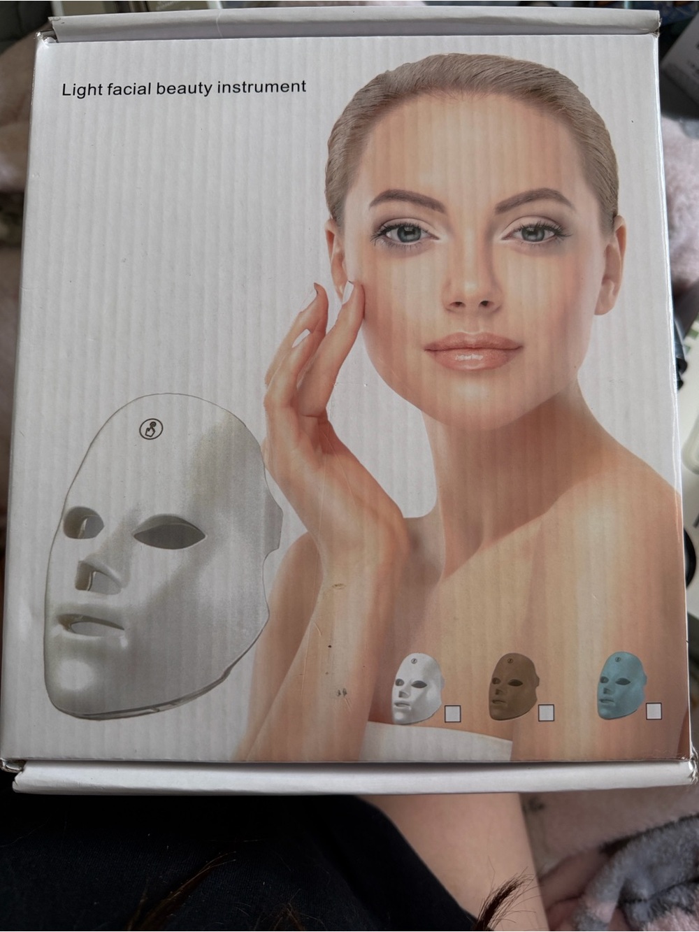 LED Light Facial Beauty Mask - White